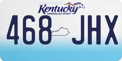 KY license plate 468JHX