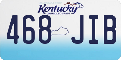 KY license plate 468JIB