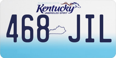 KY license plate 468JIL