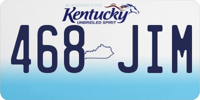 KY license plate 468JIM