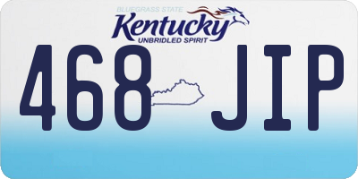 KY license plate 468JIP