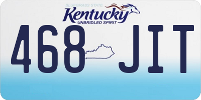 KY license plate 468JIT