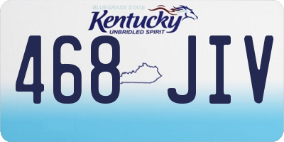 KY license plate 468JIV