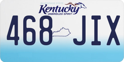KY license plate 468JIX