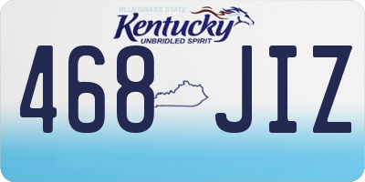 KY license plate 468JIZ