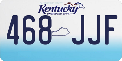 KY license plate 468JJF