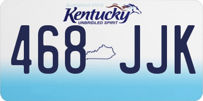 KY license plate 468JJK