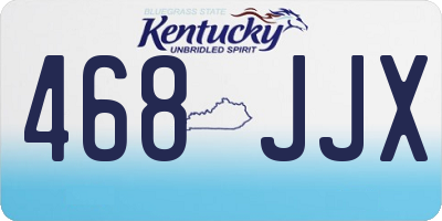KY license plate 468JJX