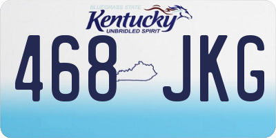 KY license plate 468JKG
