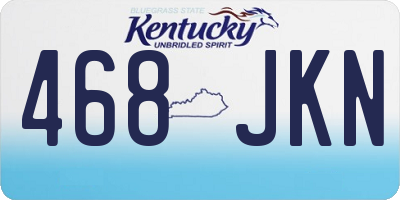 KY license plate 468JKN