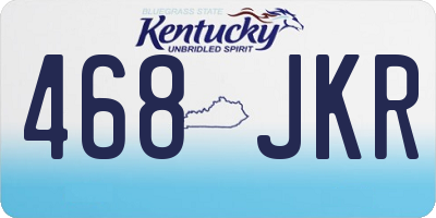 KY license plate 468JKR