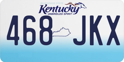 KY license plate 468JKX