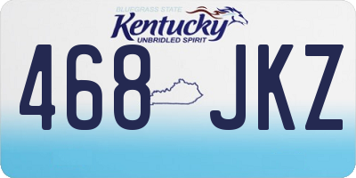 KY license plate 468JKZ