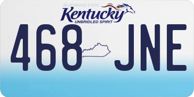 KY license plate 468JNE