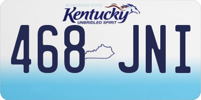 KY license plate 468JNI