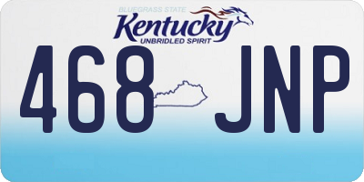 KY license plate 468JNP