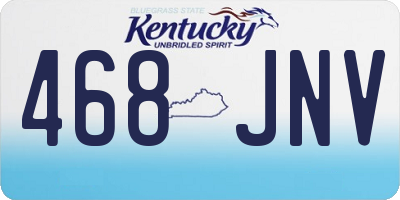 KY license plate 468JNV