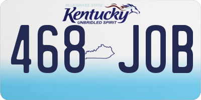 KY license plate 468JOB