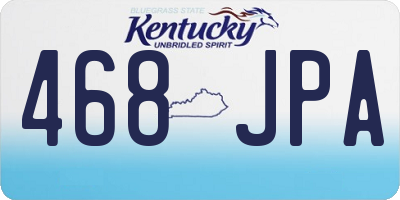 KY license plate 468JPA