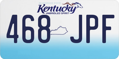 KY license plate 468JPF