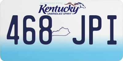 KY license plate 468JPI