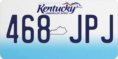 KY license plate 468JPJ