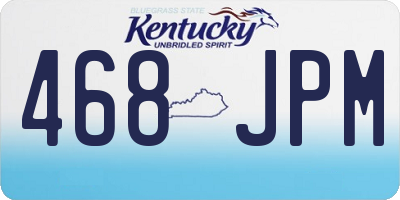 KY license plate 468JPM