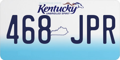 KY license plate 468JPR