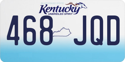 KY license plate 468JQD