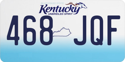 KY license plate 468JQF