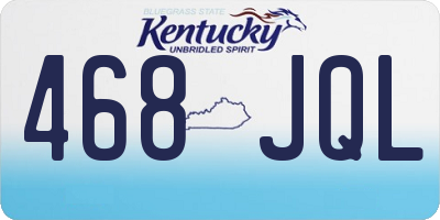 KY license plate 468JQL