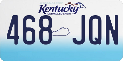 KY license plate 468JQN