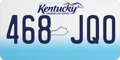 KY license plate 468JQO