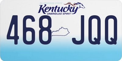 KY license plate 468JQQ