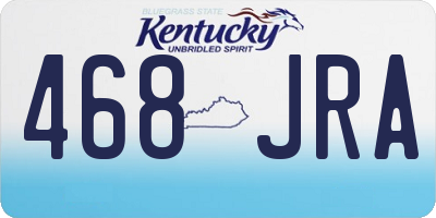 KY license plate 468JRA