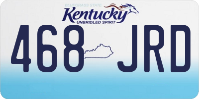 KY license plate 468JRD