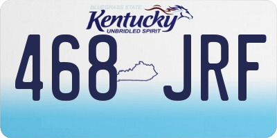 KY license plate 468JRF
