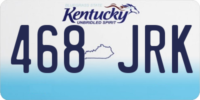 KY license plate 468JRK
