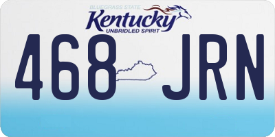 KY license plate 468JRN