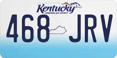 KY license plate 468JRV
