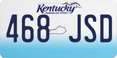 KY license plate 468JSD