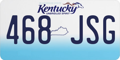 KY license plate 468JSG