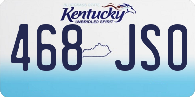 KY license plate 468JSO