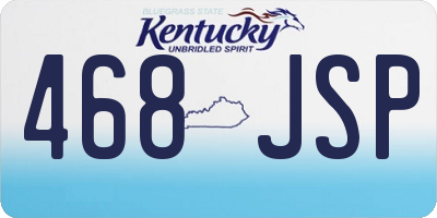 KY license plate 468JSP