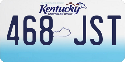 KY license plate 468JST