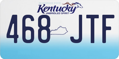 KY license plate 468JTF