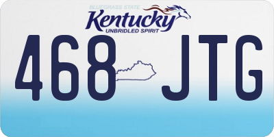 KY license plate 468JTG