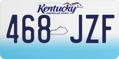 KY license plate 468JZF