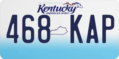 KY license plate 468KAP