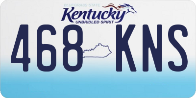 KY license plate 468KNS
